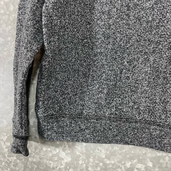 H&M Gray Marled Cropped Sweatshirt - Size Medium - Exposed Back Brass Zipper - Picture 3 of 7